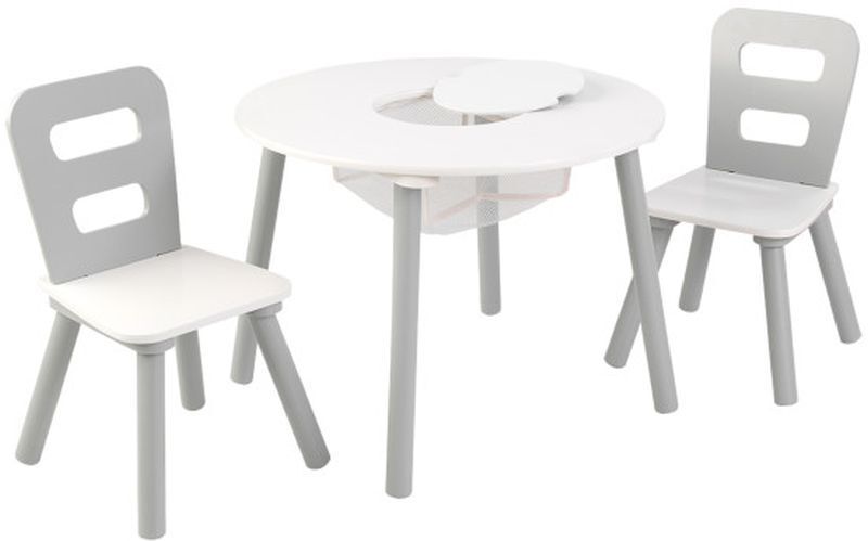 KidKraft Ξύλινο Σετ Τραπέζι Και 2 Καρέκλες White-Gray (26166)